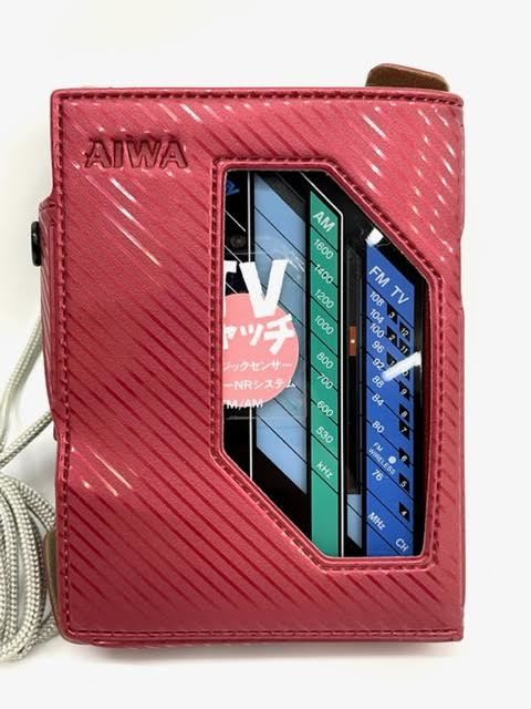 仙36 AIWA アイワ HS-U7V カセットボーイ 赤 ケース付き ポータブル