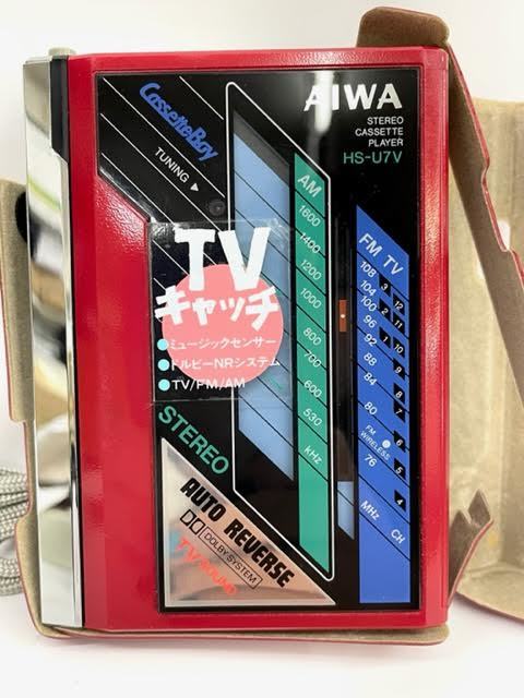 仙36 AIWA アイワ HS-U7V カセットボーイ 赤 ケース付き ポータブル