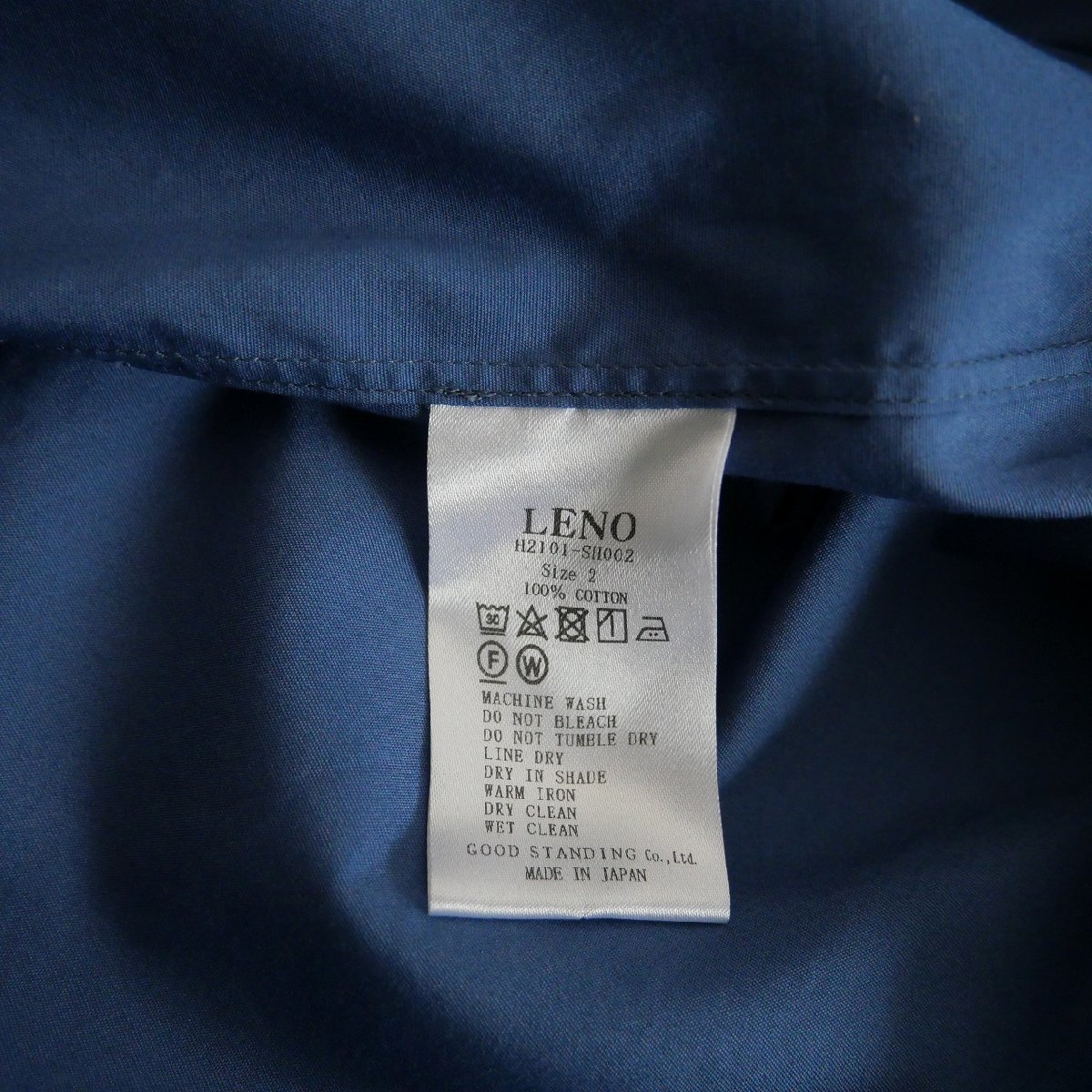 2021 / LENO リノ / BAND COLLAR SHIRT バンドカラーシャツ 2 / バンドカラーシャツ / 2210-0621_画像6