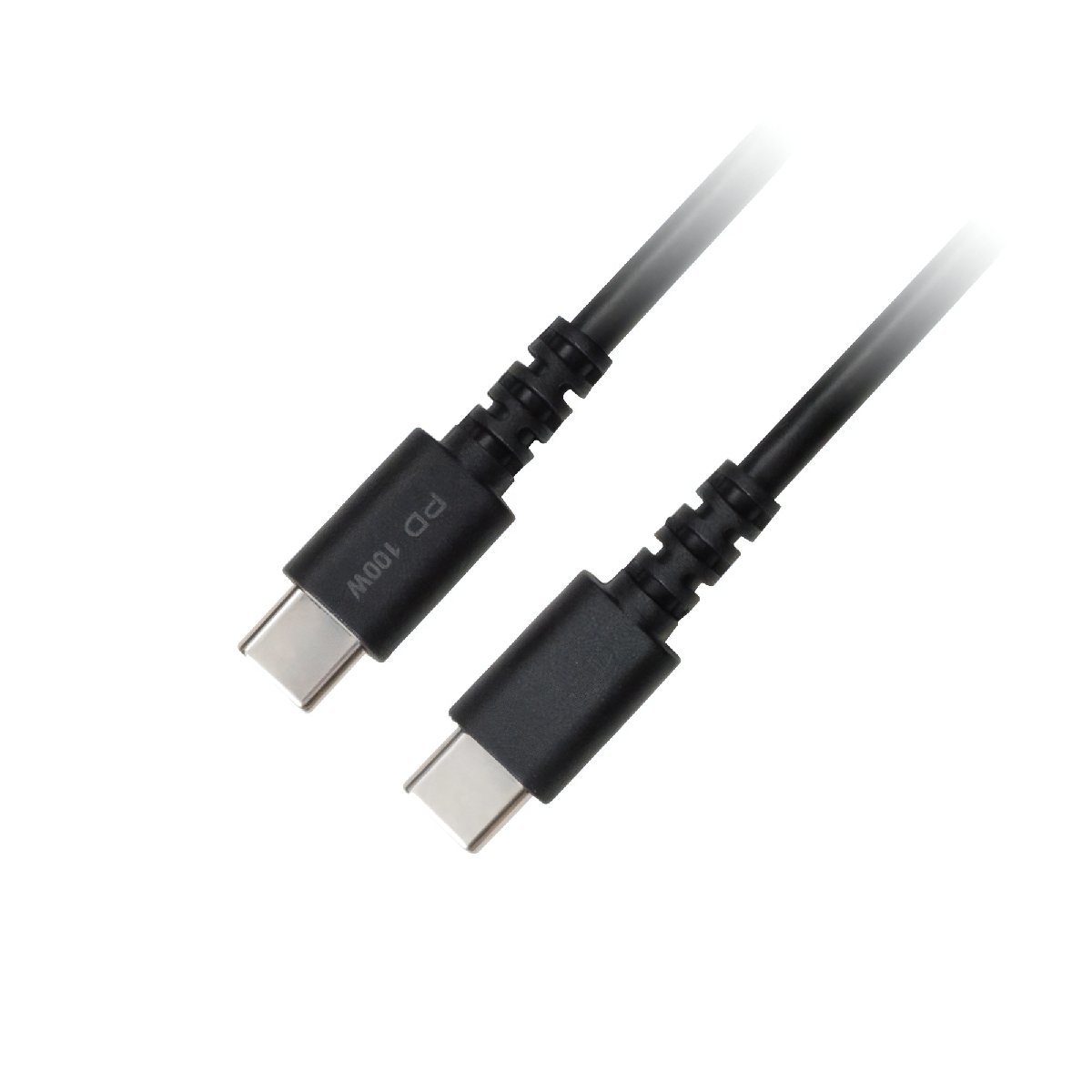 USBケーブル 充電/データ転送 TypeC-C 100W(20V/5A) グリーンハウス 0.5m/0.5メートル GH-UCCCA05-BK/0816_画像1
