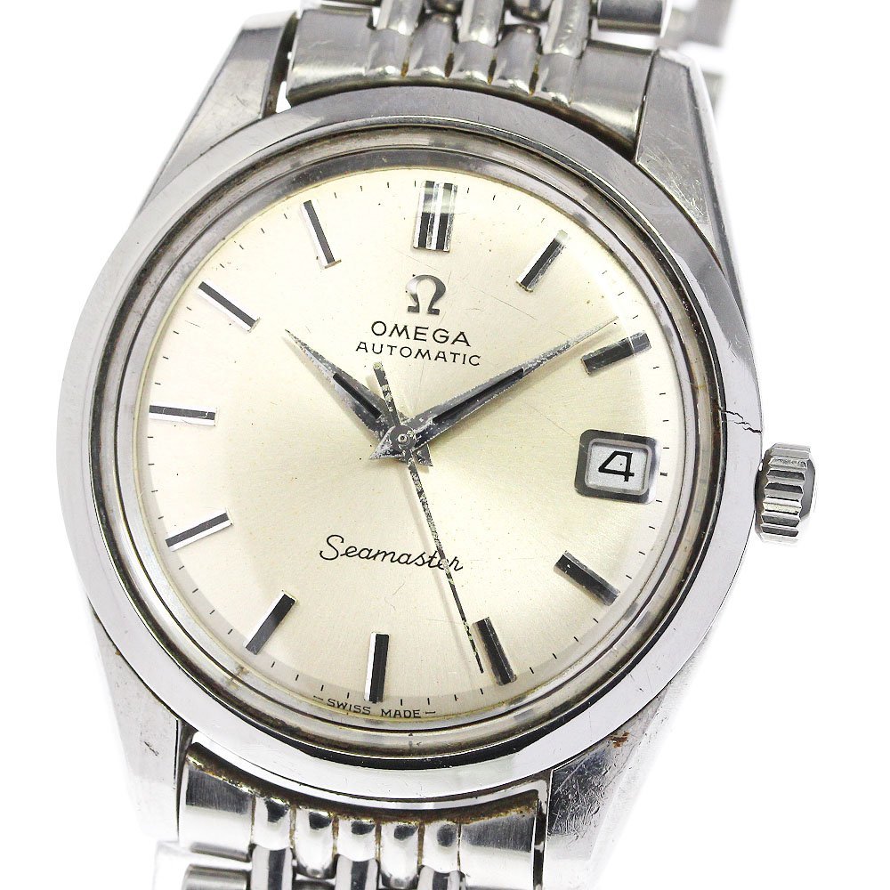 ☆訳あり【OMEGA】オメガ シーマスター Cal.565 ライスブレスレット 166.010 自動巻き メンズ_710499【ev20】_画像1