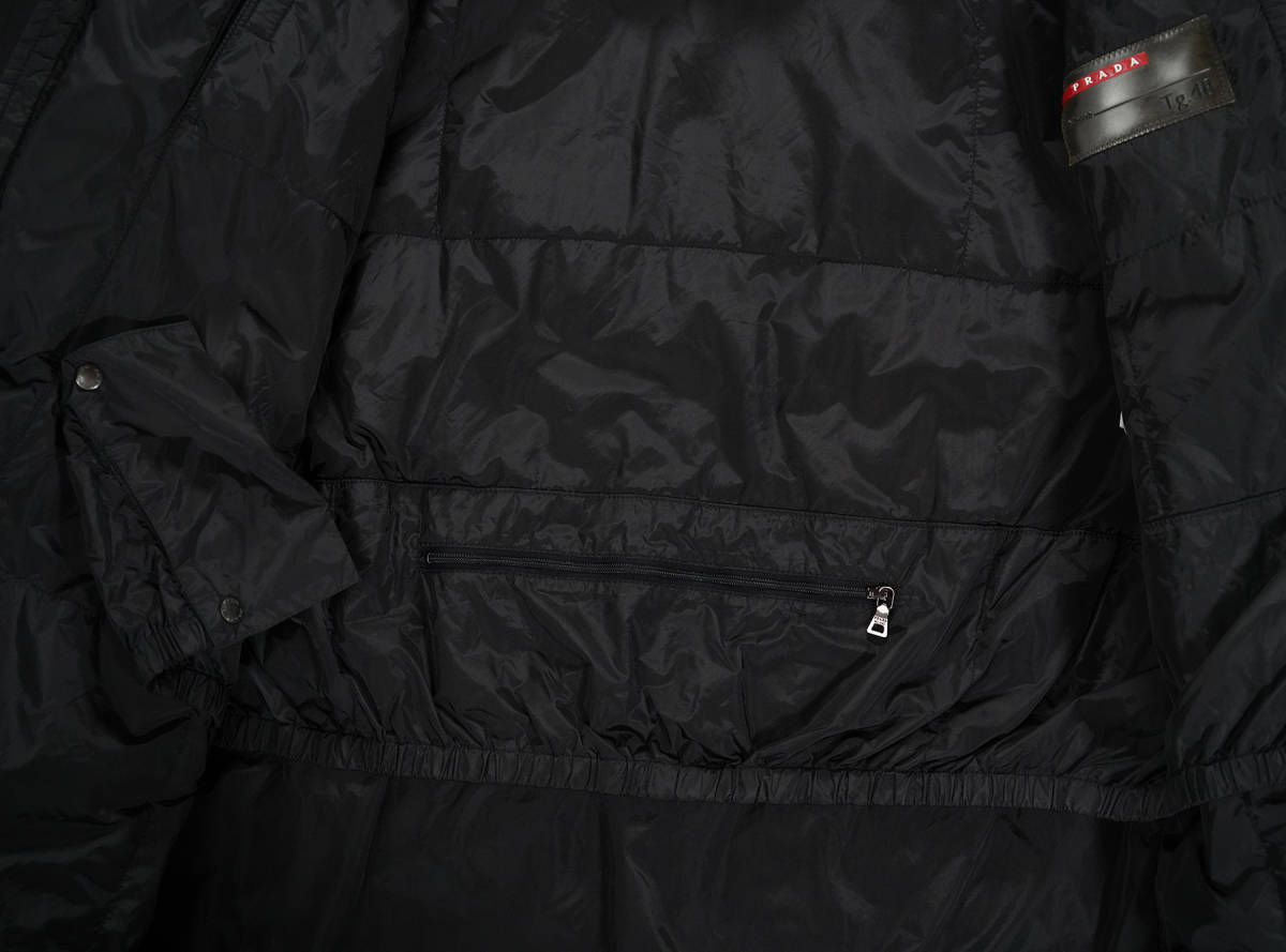 PRADA SPORT 中綿 ナイロン コート メンズアウター ブラック SGA293
