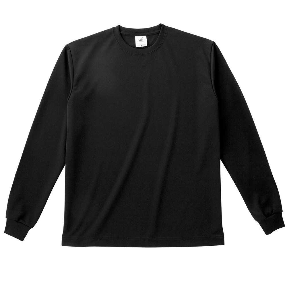 【新品】 XXL ブラック 長袖 Tシャツ メンズ 大きいサイズ 吸汗速乾 ファイバードライ UVカット 無地 クルーネック カットソー_画像3