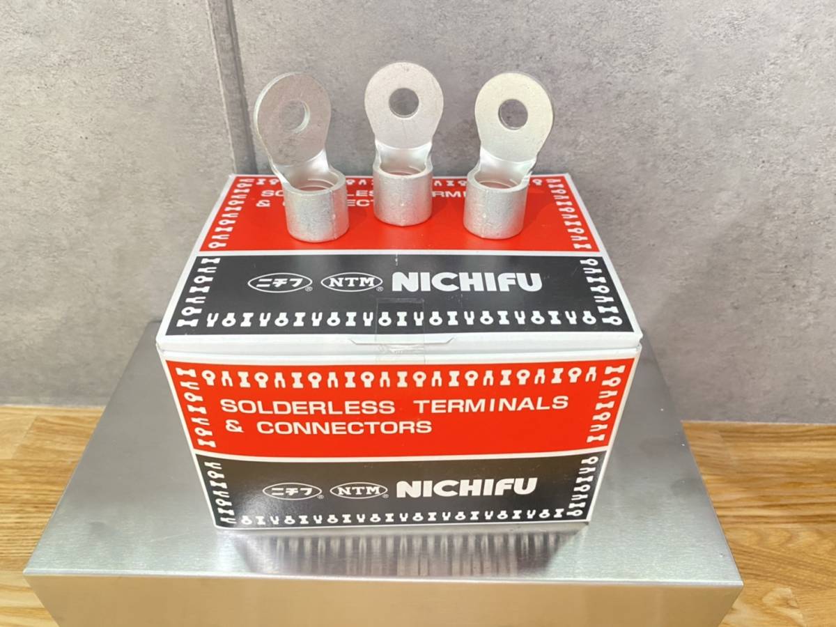 □NICHIFU 銅線用 新品裸圧着端子(R形)丸形 R100-10 50Pcs□格安7000円