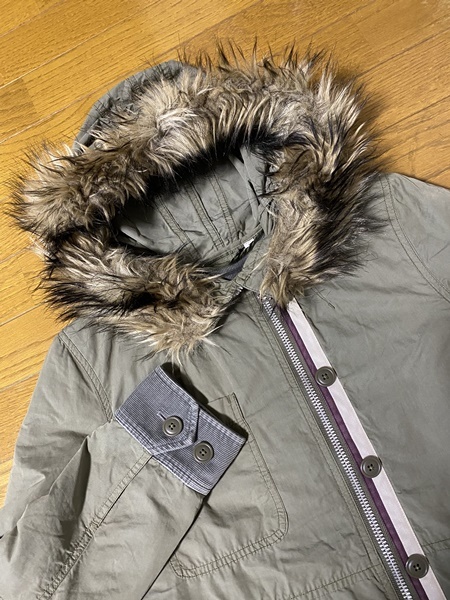  production end beautiful goods [uu UNIQLO×undercover] corduroy switch liner attaching fake fur Mod's Coat M lady's Uniqlo undercover 