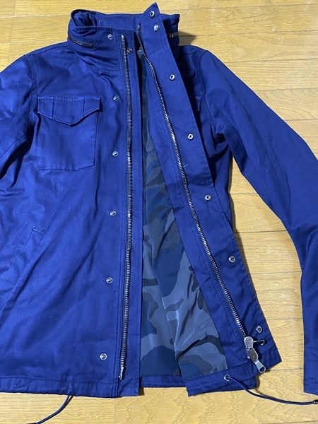 美品☆【junhashimoto】POWERED CLOTH OVER M-65（NAVY） ミリタリージャケット 2 ネイビー 1041520014 ジュンハシモト_画像6