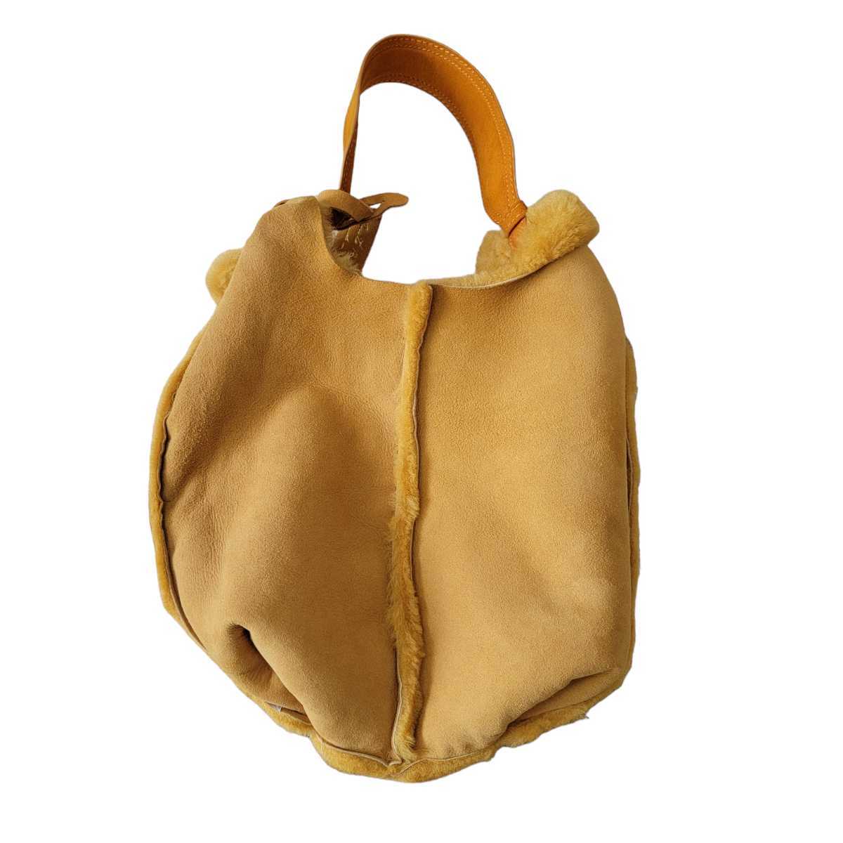 【新品同様】イタリア製 アニタビラルディ ANITA BILARDI ムートン トートバッグ ハンドバッグ 保存袋付