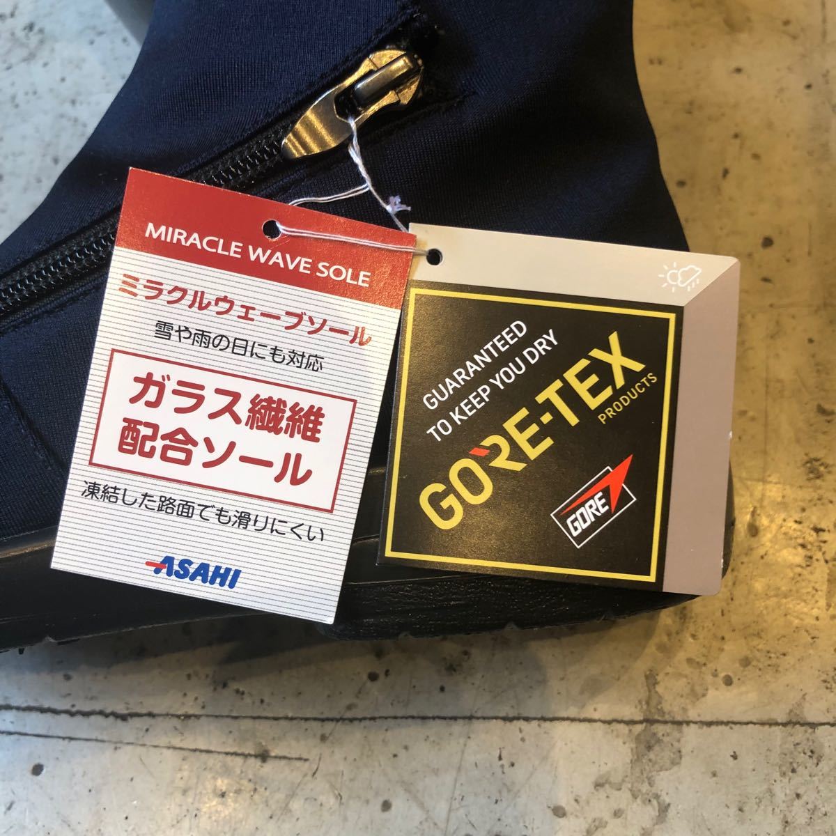 TOPDRY トップドライ GORETEX 強防水　氷上防滑　レイン 3985 紺　24.5 ゴアテックス　 ショートブーツ