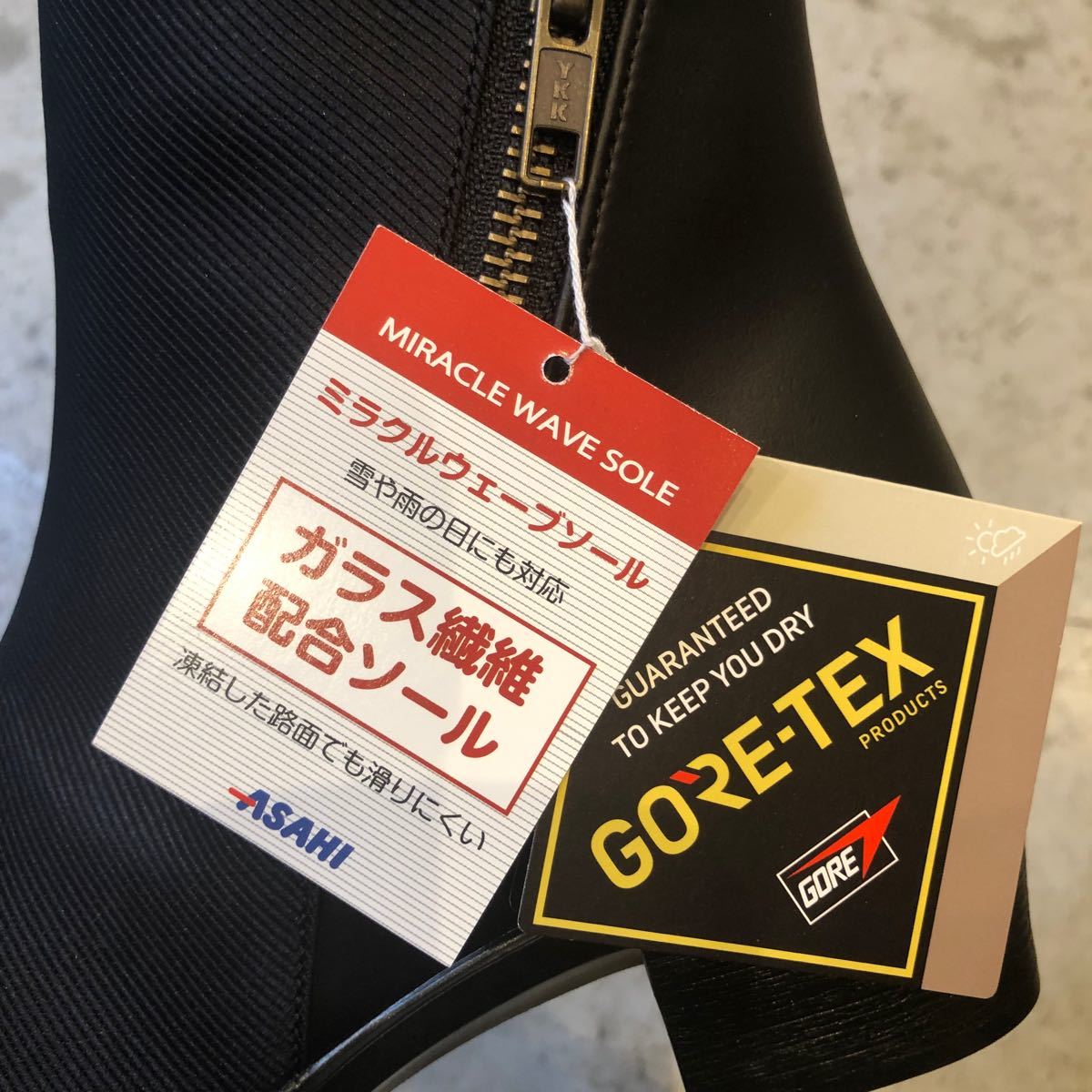 TOPDRY トップドライ GORETEX  強防水　氷上防滑 ブーツ　黒 23 tdy3969  ゴアテックス ショートブーツ