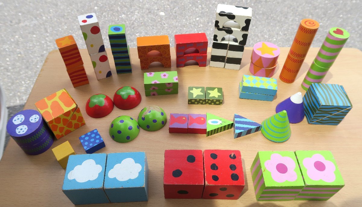 ☆さまざまな形の木製パズル 知育玩具◆想像力の醸成！知育性豊か991円_画像1