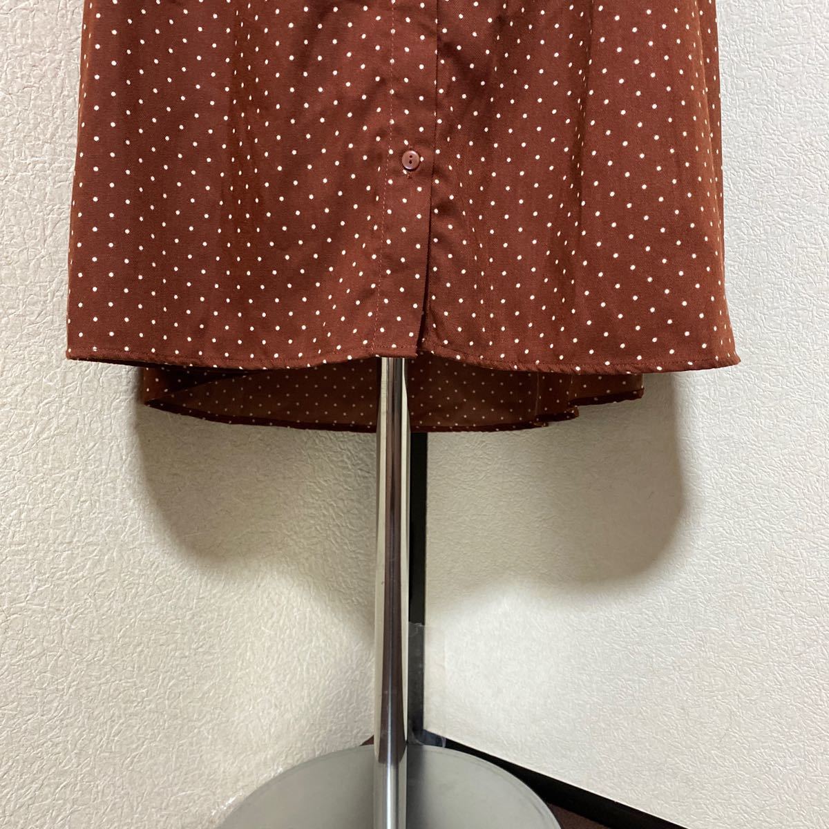 chocol raffine robe ドット柄 ロングワンピース ブラウン F chocol raffine robe ドット柄 ロングワンピース ブラウン F
