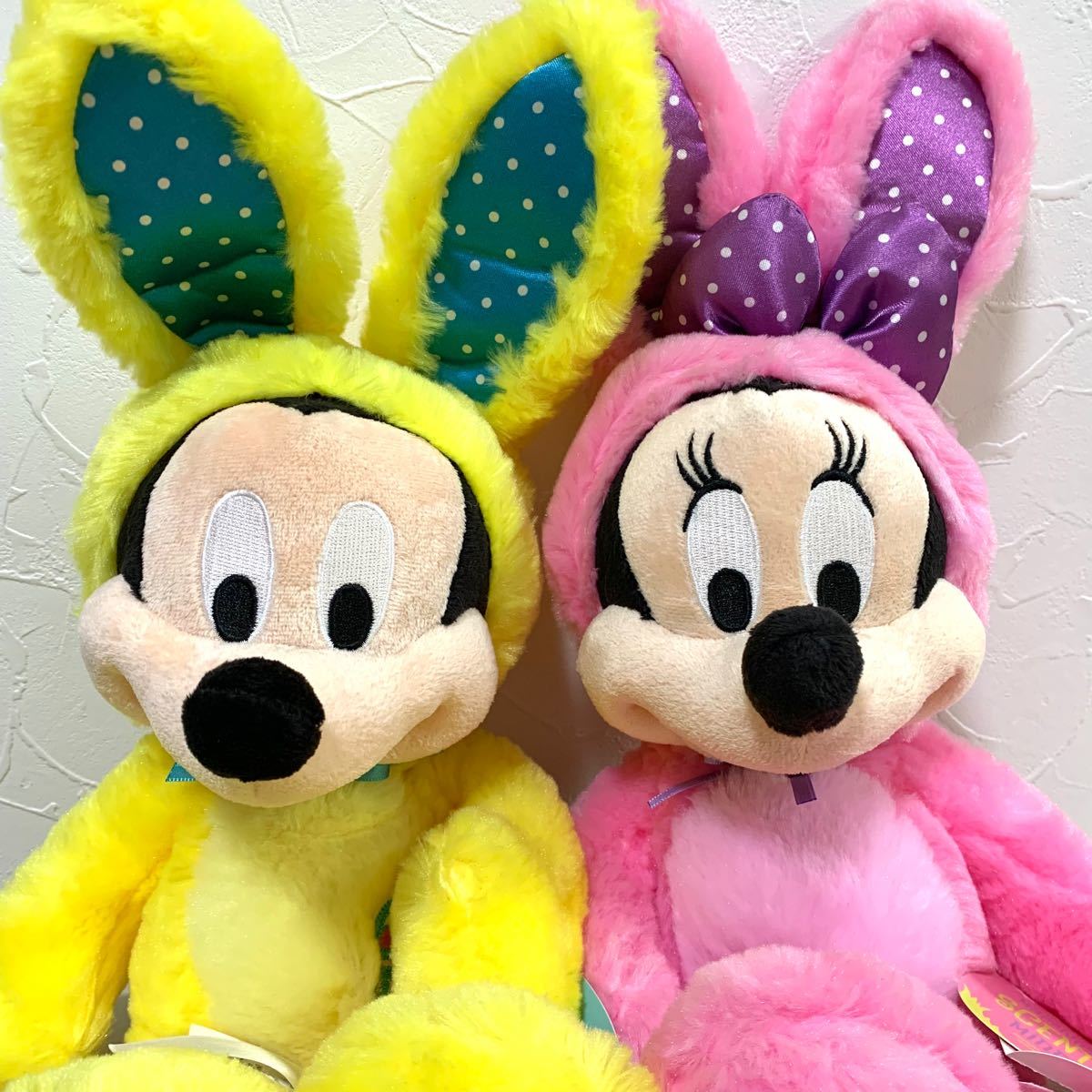 ミッキーミニー イースターバニー ぬいぐるみ タグ付き ミッキーミニー イースターバニー ぬいぐるみ タグ付き
