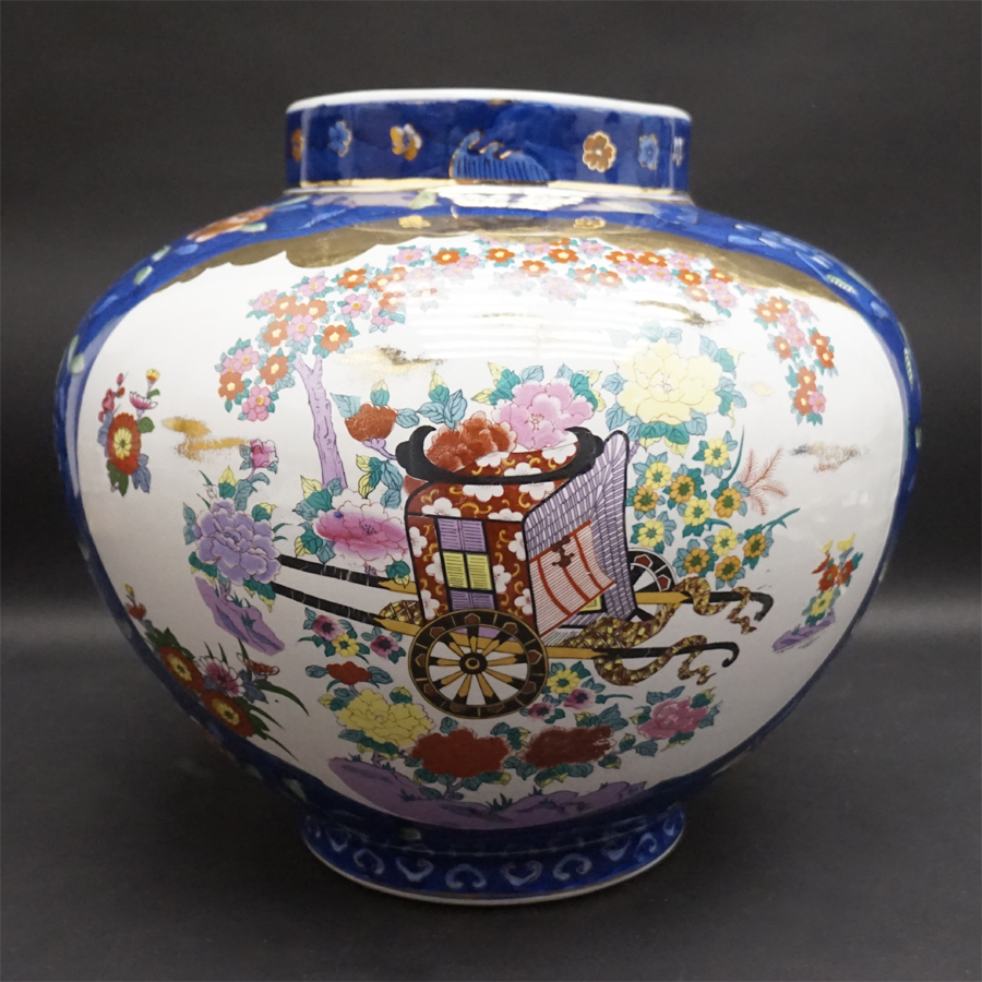 有田焼 色絵磁器飾壺 蓋付壺 沈香壷 伝統工芸品 工芸 陶器 陶製