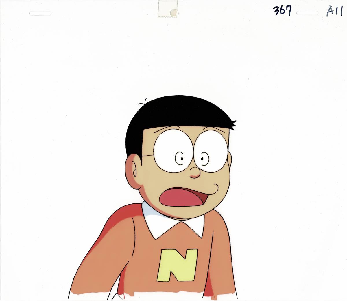  Doraemon . ratio extension futoshi 2 pieces set cell picture animation original picture autograph background . wistaria .*F* un- two male Shogakukan Inc. CoroCoro Comic ... kun tv morning day [A85]