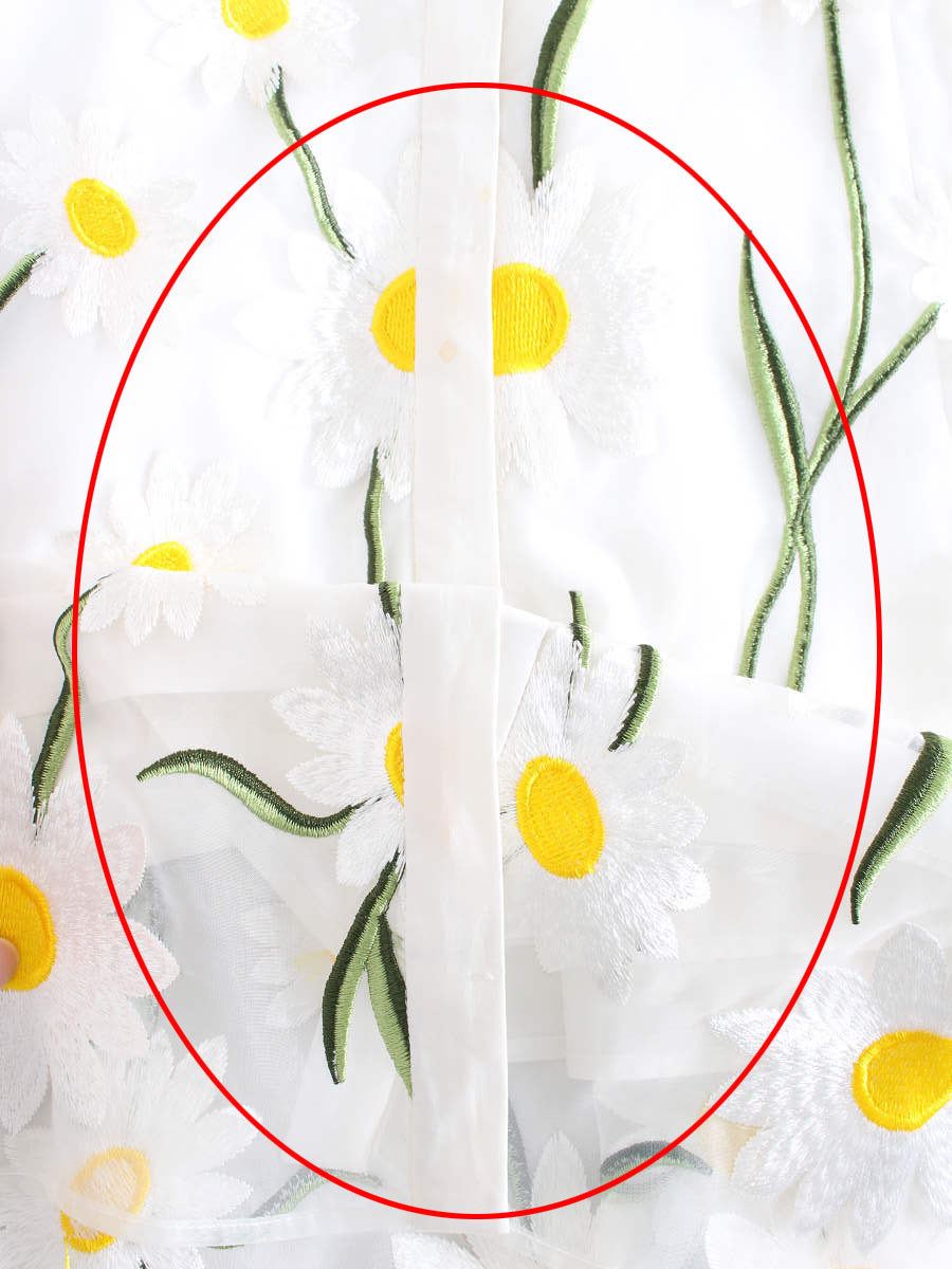 チェスティ ワンピース オーガンジー フラワーモチーフ 花柄 ノースリーブ 1_画像7