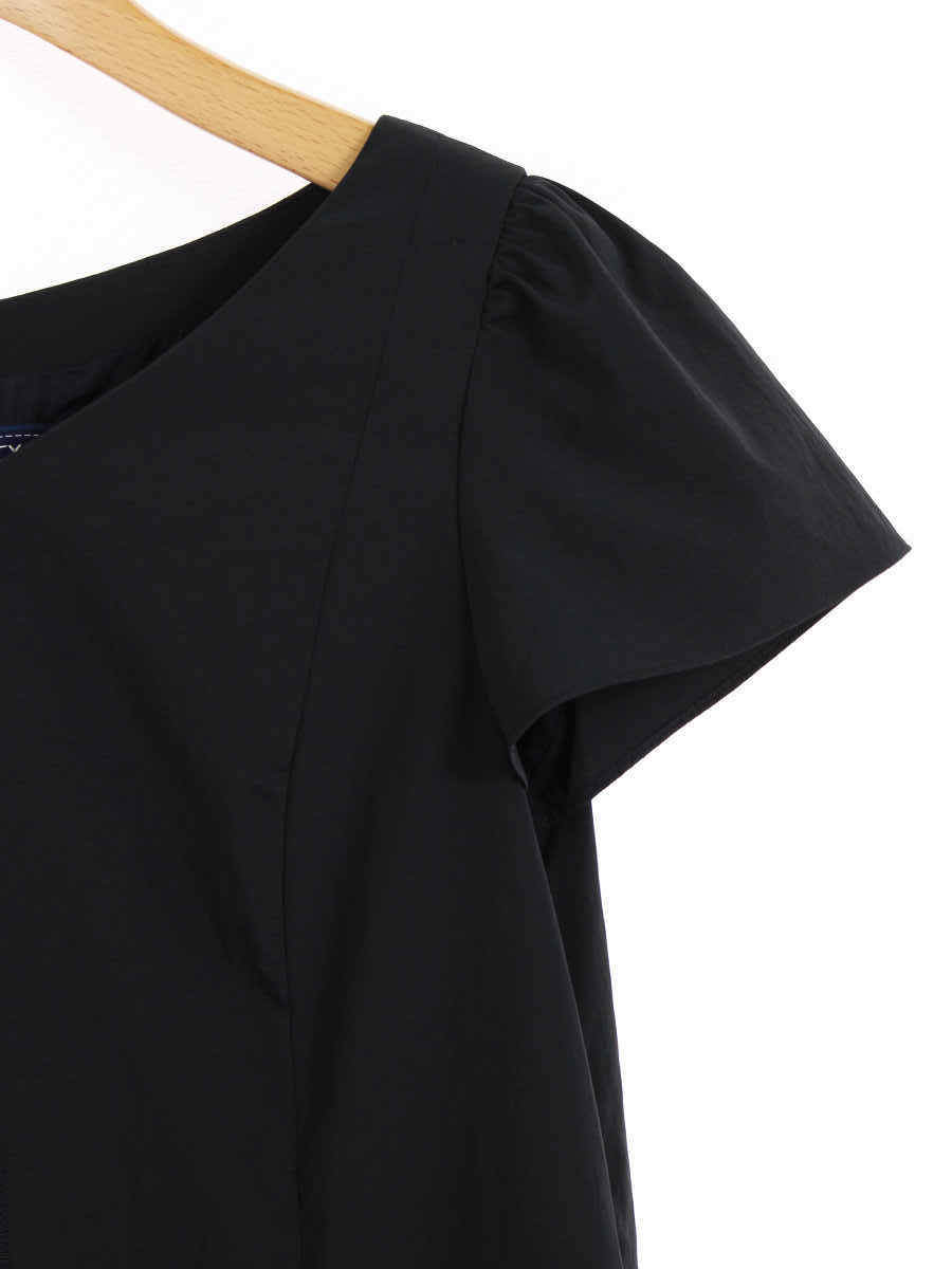 エムズグレイシー ワンピース アシンメトリーリラックスドレス リボン 半袖 36_画像2