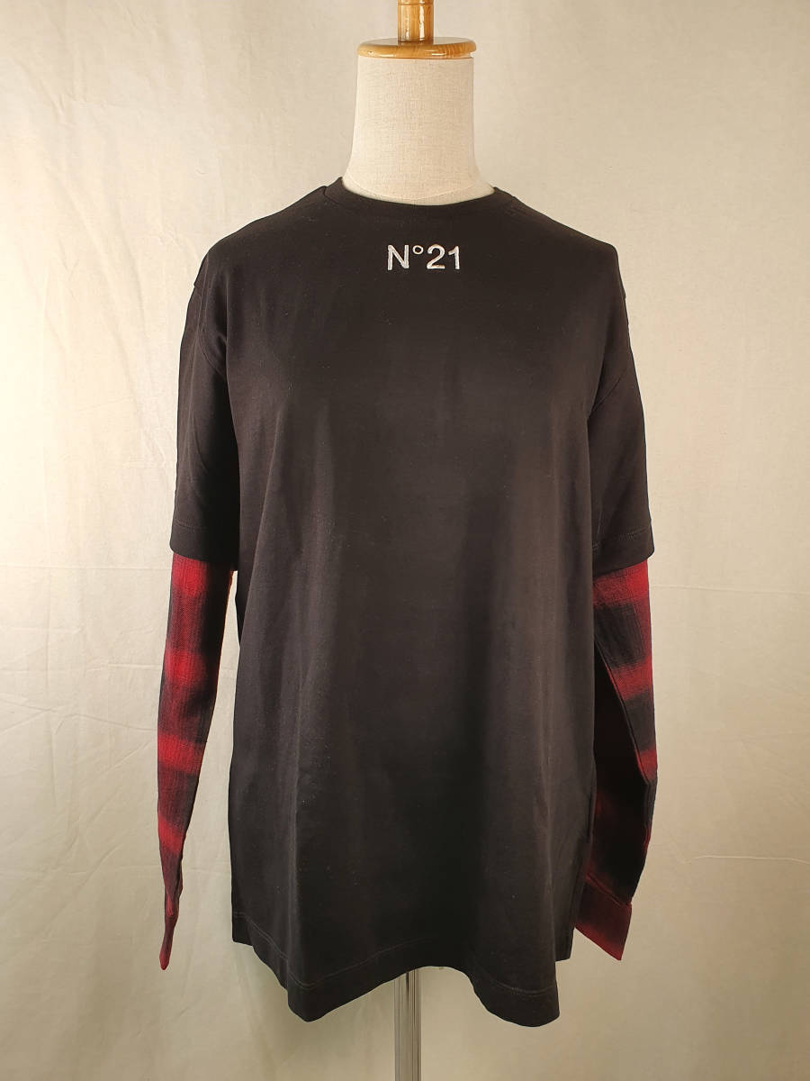 【新品・未使用】N°21　キッズロゴレイヤード長袖Tシャツ12Yサイズ 　N21120N0178