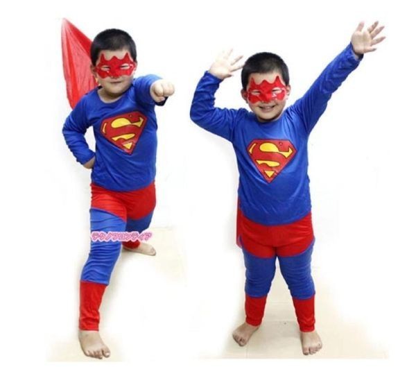 スーパーマン　子供 コスチューム　コスプレ 衣装 服装 usj ハロウィン 子供用L_画像1