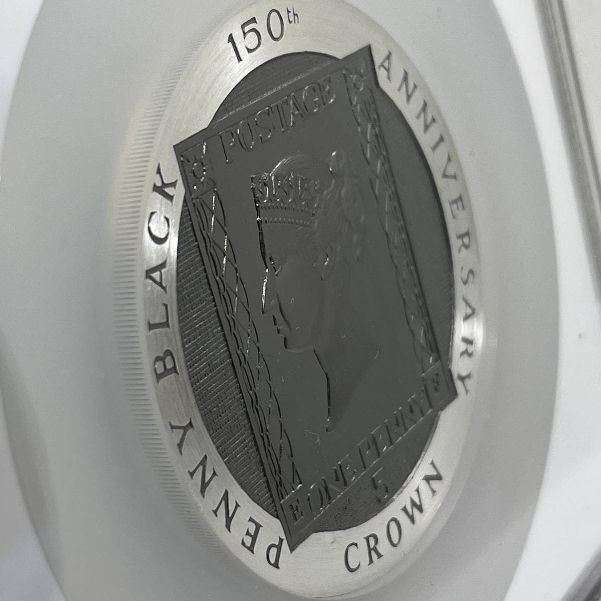 5oz大型銀貨☆GEM PROOF】1990 マン島 5クラウン 銀貨 NGC ペニー