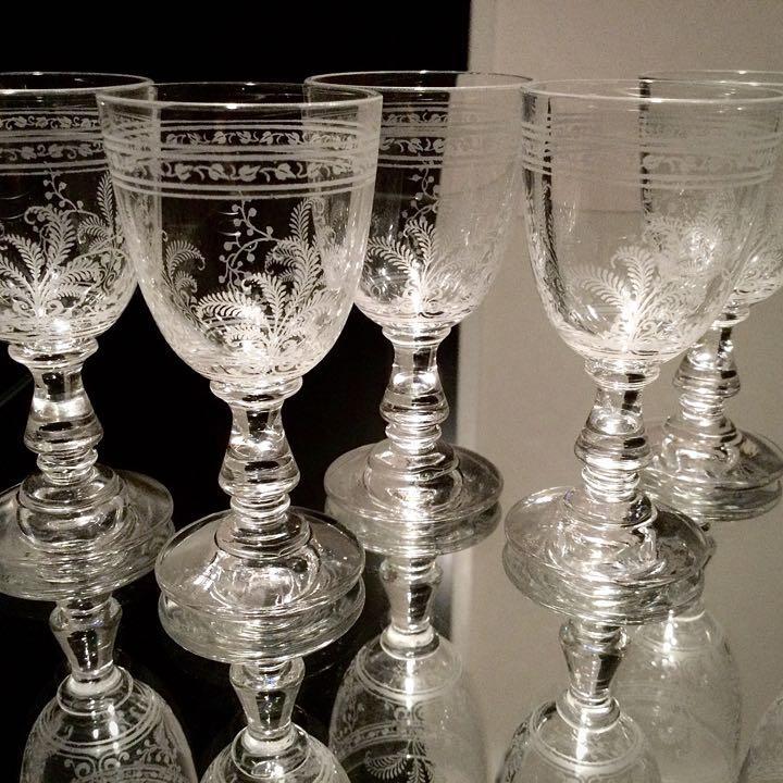1880年〜オールド バカラ リキュールグラス 6脚 極希少 ☆フランス
