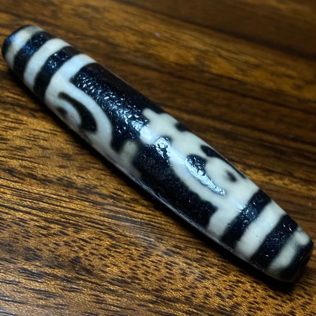 清・古宝瓶天珠・高油包漿・風化紋・箱付・鏈付』極細工・骨董品・古賞