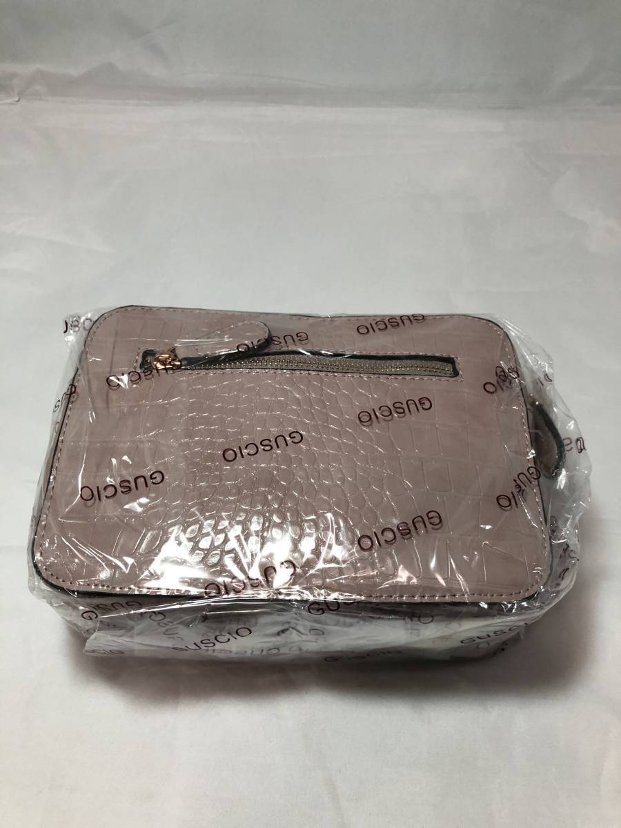 新品未使用送料無料ショルダーバッグ レディース パイソン柄 クロコ柄 長(zhǎng)財(cái)布対応 2室構(gòu)造 軽量 Wファスナー PT309 (グレージュ)