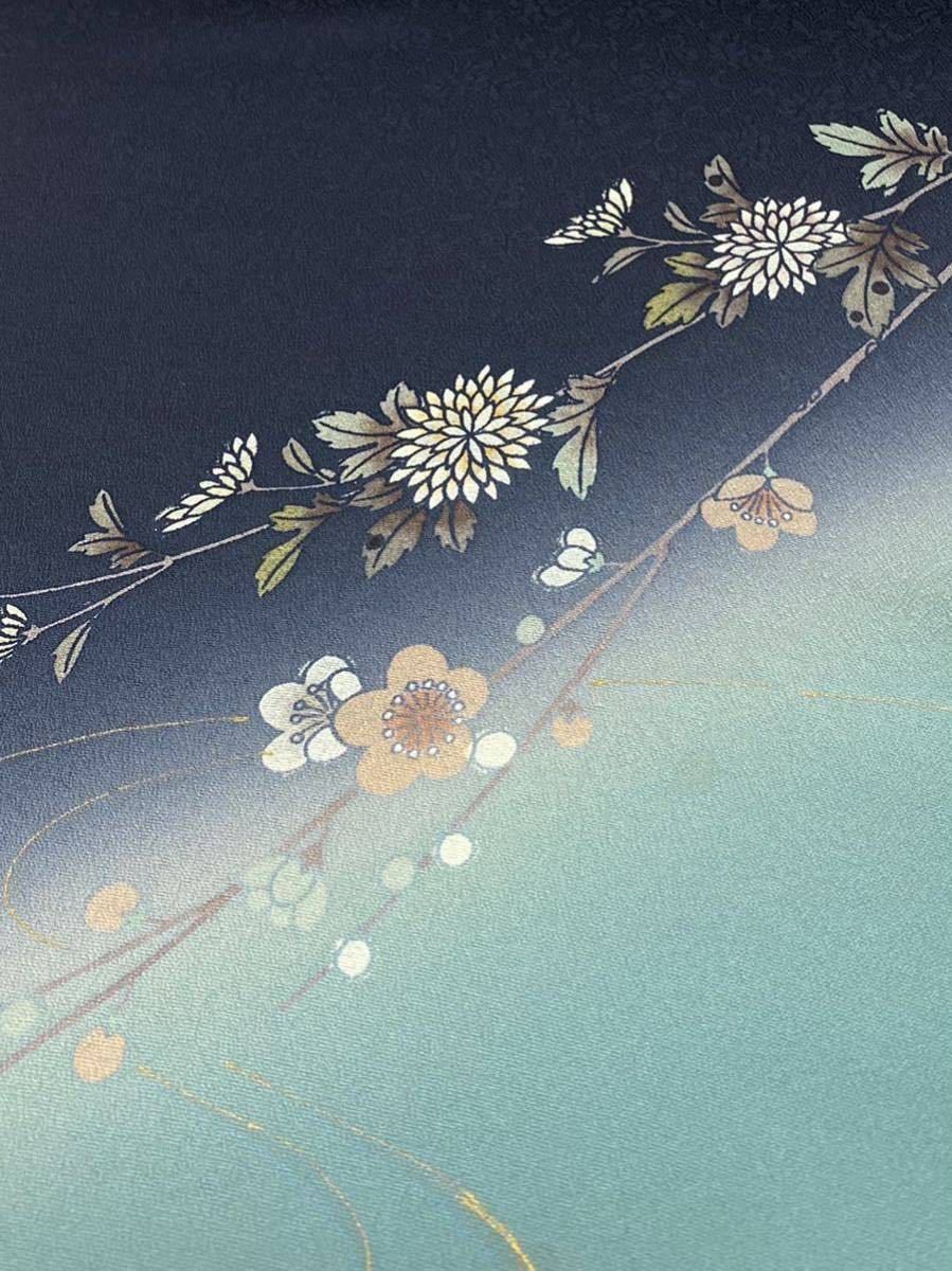 螺鈿細工 付け下げ 型友禅 鳥 反物 金彩加工 紋意匠 正絹 | www.emmamag.re