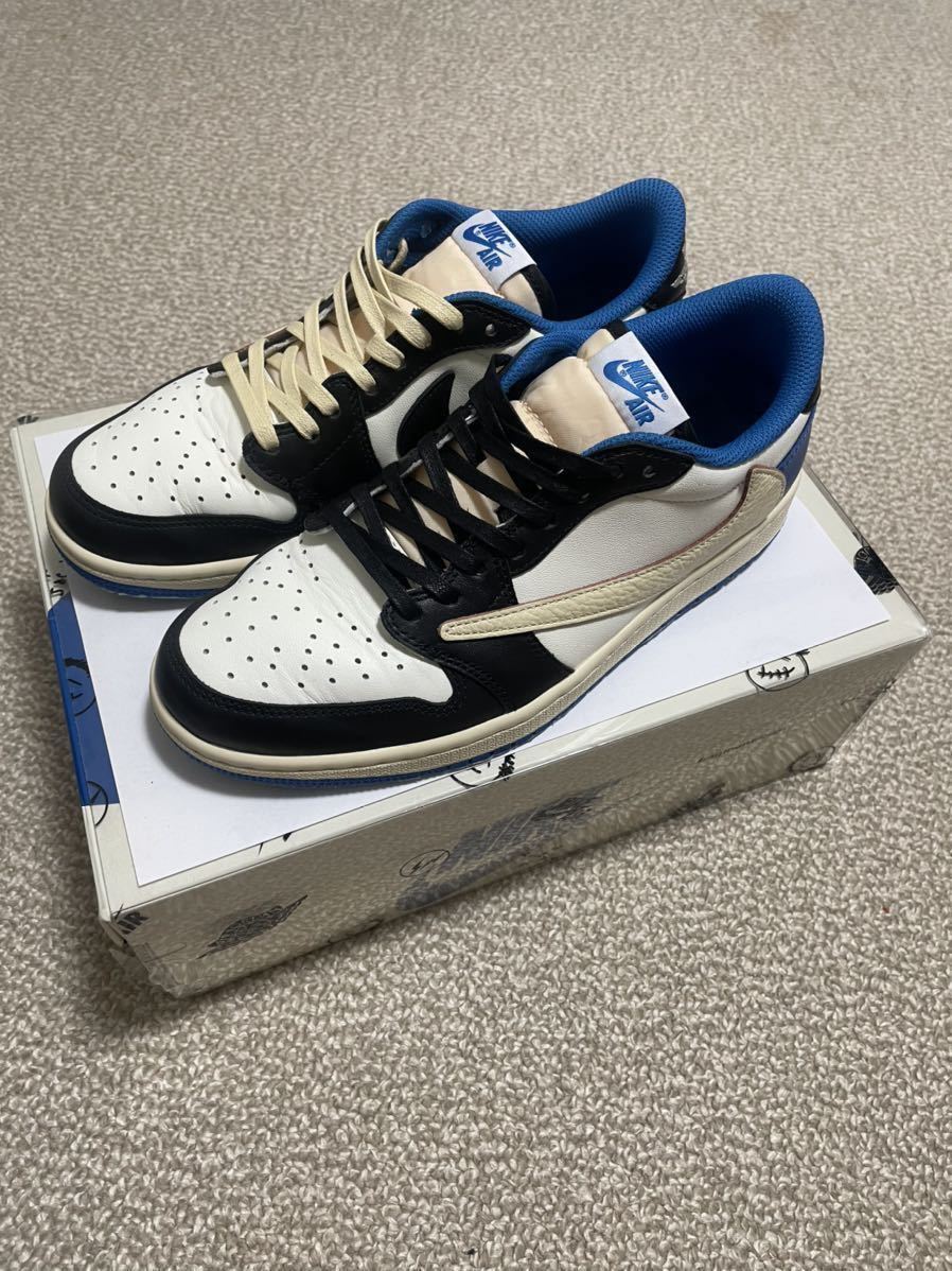 Travis Scott × Fragment × Nike Air Jordan 1 (トラヴィス・スコット × フラグメント × ナイキ エアジョーダン1 )25㎝ 一回着用品