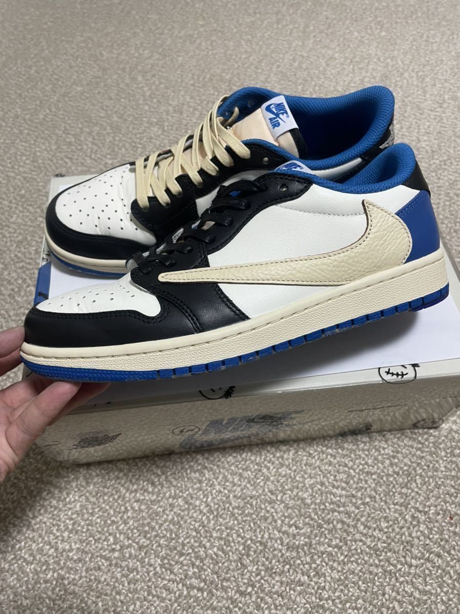 Travis Scott × Fragment × Nike Air Jordan 1 (トラヴィス・スコット × フラグメント × ナイキ エアジョーダン1 )25㎝ 一回着用品