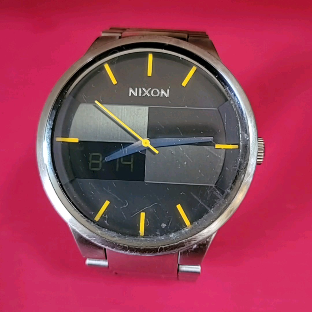 NIXON 腕時計 クロノグラフ オールガンメタル A486632 腕時計、アクセサリー メンズ腕時計