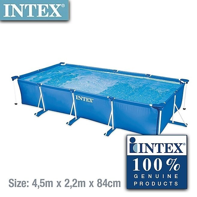 みねや】カバー付き 特大プール!INTEX フレームプール 4.5m×2.2m×84cm