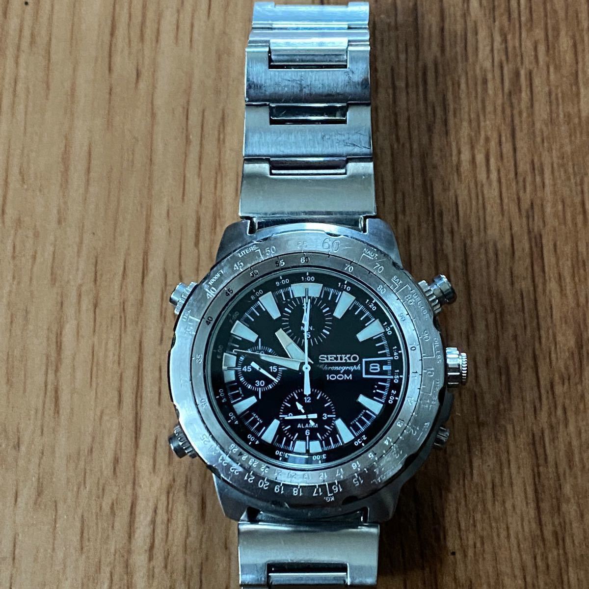 SEIKO chronograph 7T32 クロノグラフ 腕時計 セイコー vintage ビンテージ腕時計 ダイバー レア 腕時計、アクセサリー  メンズ腕時計