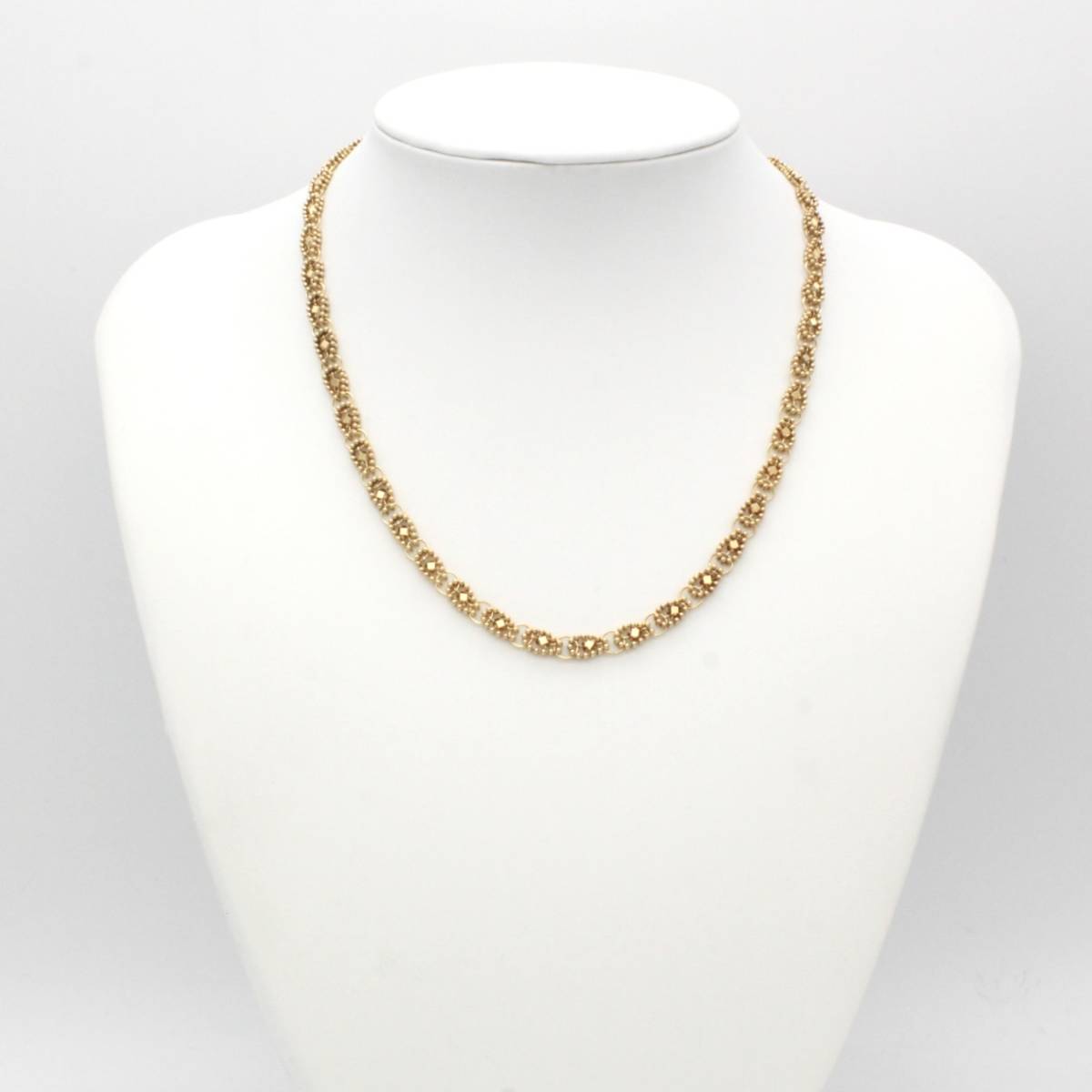 K18YG イエローゴールド デザインネックレス 42cm. gold necklace