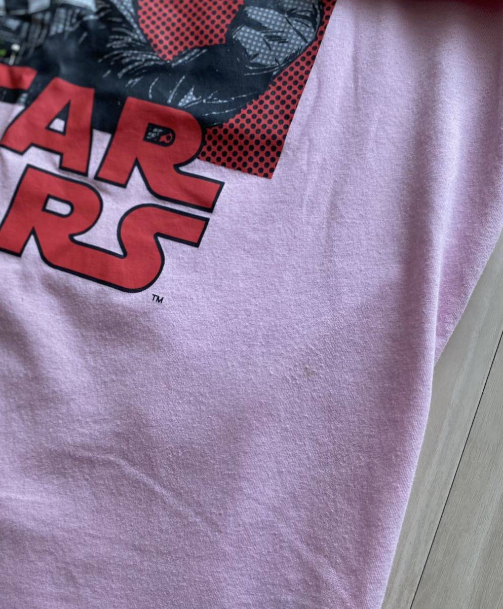 STAR WARS(スターウォーズ)プリントTシャツ■UTユニクロ UNIQLOコラボ ダースベイダー 半袖ピンク 映画キャラクターの画像7