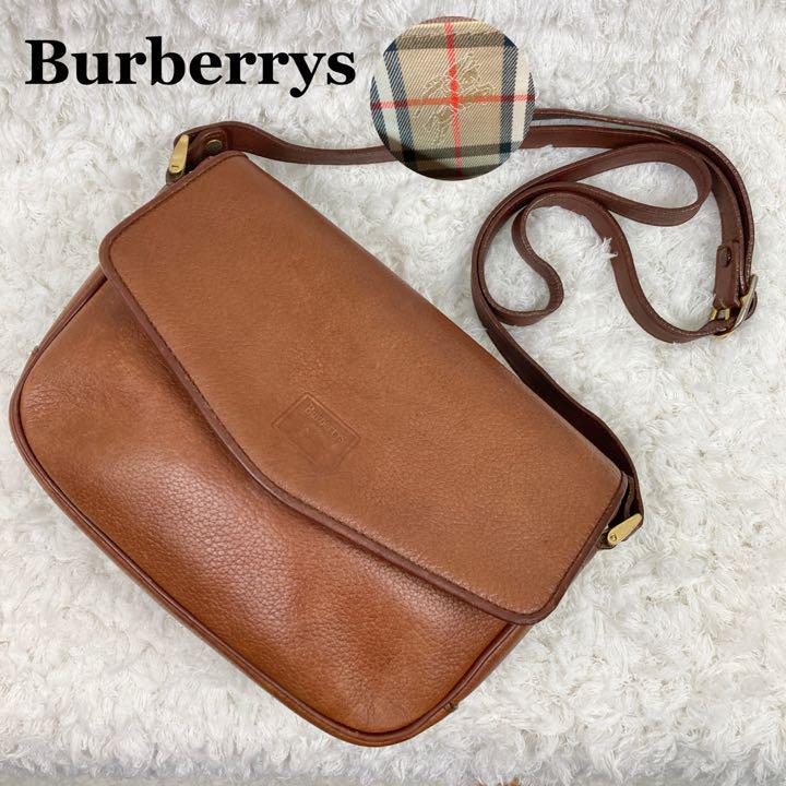 Burberrys バーバリー レザー ショルダーバッグ ノバチェック シャドー