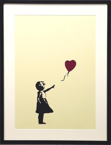 Yahoo!オークション - 【真作】【WISH】バンクシー Banksy「風船と少女