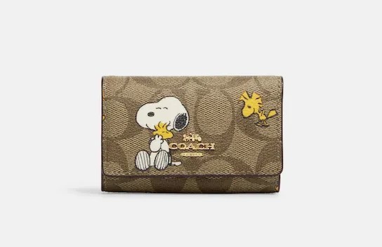 未開封　COACH X PEANUTS　ファイブ リング キー ケース　シグネチャー　ウッドストック　 スヌーピー　コーチ