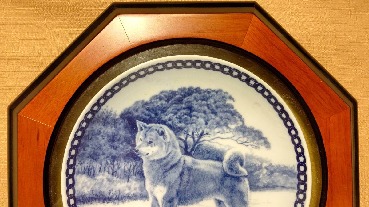デンマーク製 ドッグプレート 柴犬 19 5cm 横浜元町 Takarada 宝田 輸入木製額装 28 5 28 5 レア デンマーク製 ドッグプレート 柴犬 19 5cm 横浜元町 Takarada 宝田 輸入木製額装 28 5 28 5 レア