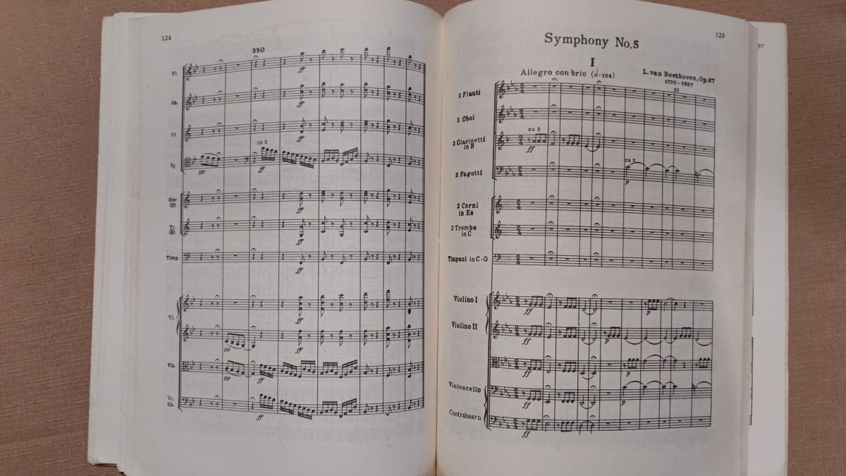 輸入大型オーケストラスコア（28×20.7×1.7㎝）ベートーヴェン交響曲第4番＆第5番　2曲掲載　1976年　米国製 Dover_画像8