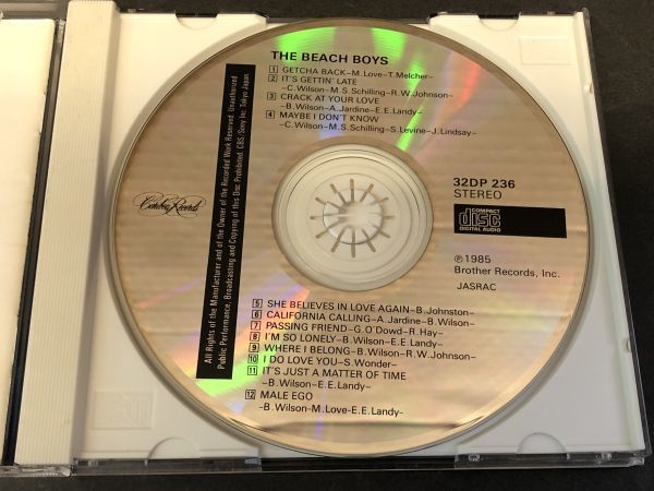 【CD】【旧規格/初期盤】【廃盤】【美盤/盤面良好】【CSR刻印あり】THE BEACH BOYS / ザ・ビーチ・ボーイズ 32DP-236 85年盤 YHO-00090_画像2