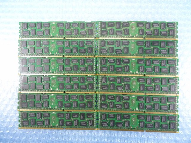 1MNP // 8GB 12枚セット計96GB DDR3-1333 PC3L-10600R Registered RDIMM 2Rx4 EBJ81RF4ECFA-DJ-F 49Y1415 47J0136 /// IBM x3755 M3 取外の画像10