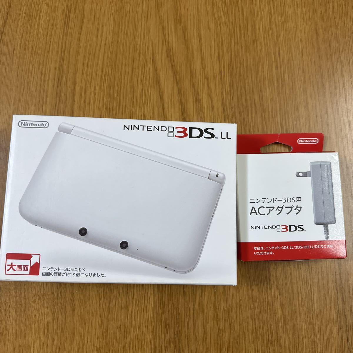 ☆ニンテンドー☆3DSLL☆任天堂☆ホワイト☆NINTENDO☆ACアダプタ付