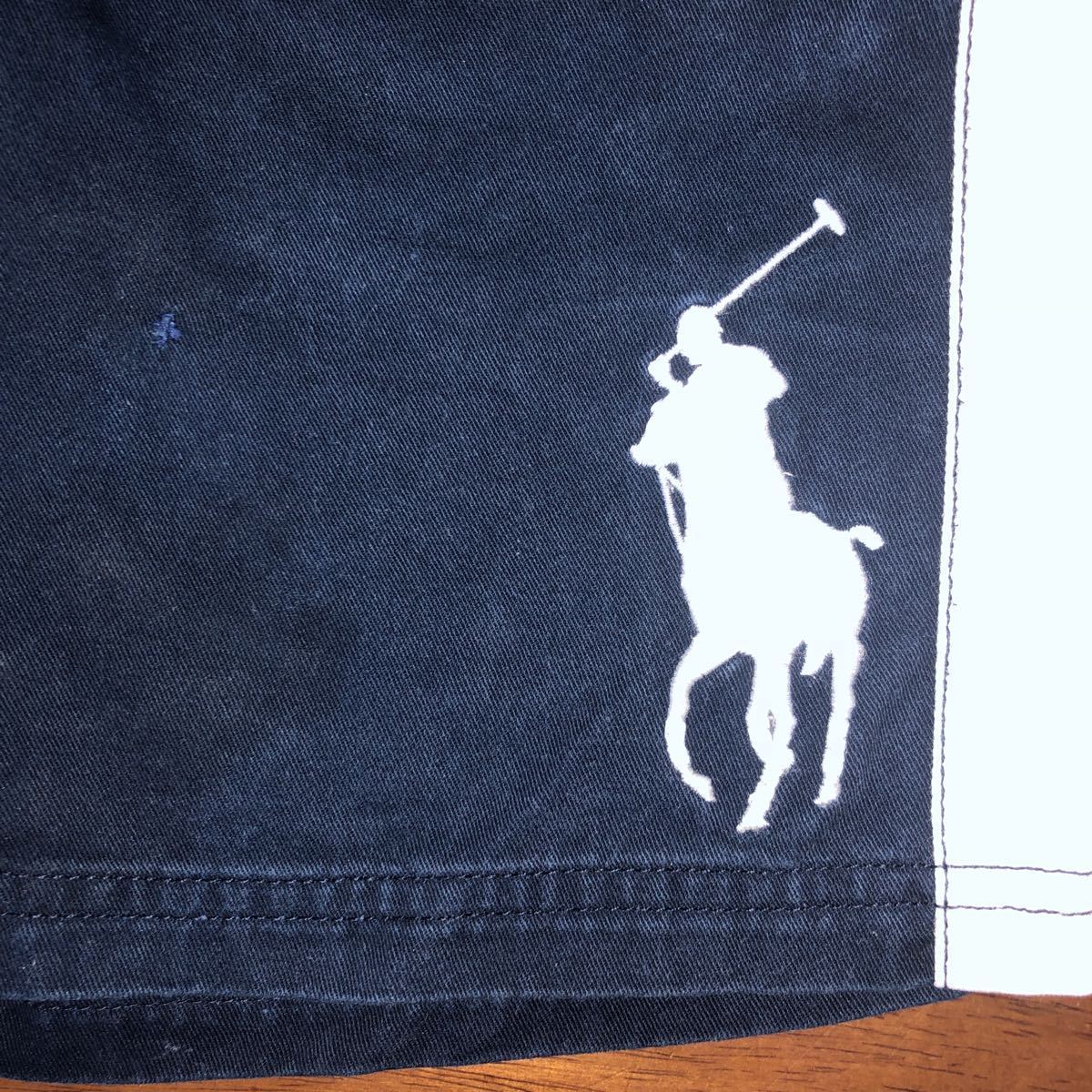 【RALPH LAUREN/ラルフローレン】ショートパンツ　サイズ7/130㎝　ビッグポニー　中古　ネイビー　難あり_画像3