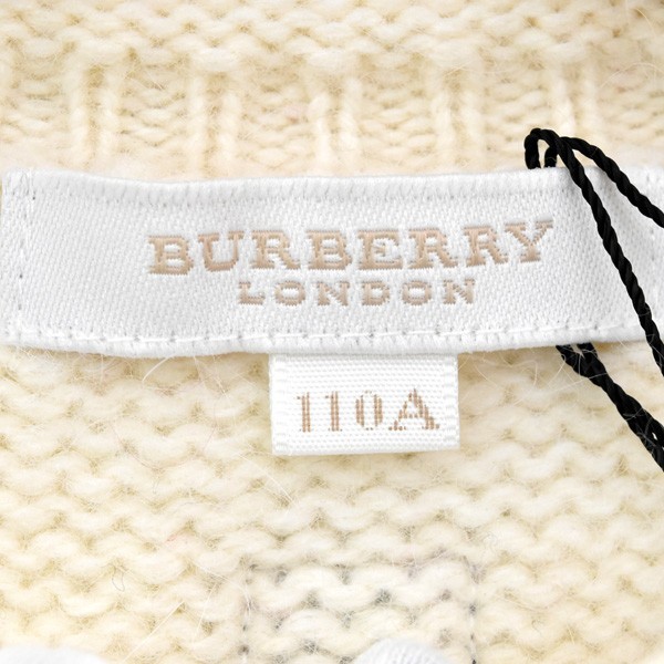 バーバリー ロンドン 半袖ニット キッズ アイボリー サイズ110 BURBERRY LONDON_画像4