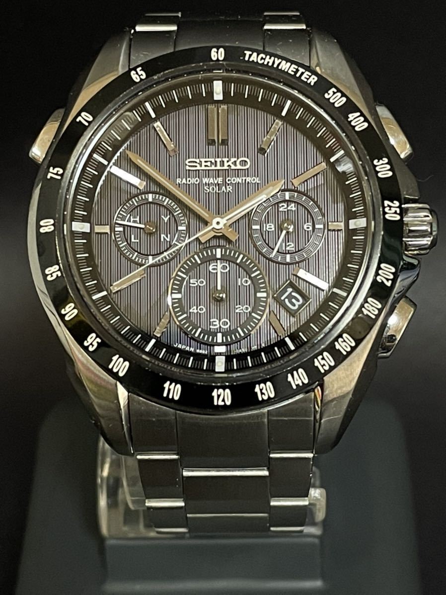 ★決算特価商品★SEIKO 8B82 ソーラー電波クロノグラフ　C-10