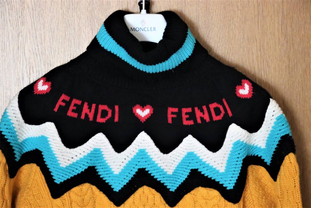 【FENDI】希少モデル ニット＆セーター サイズ42 国内正規品 カシミア＆ウール レディース フェンディ_画像2