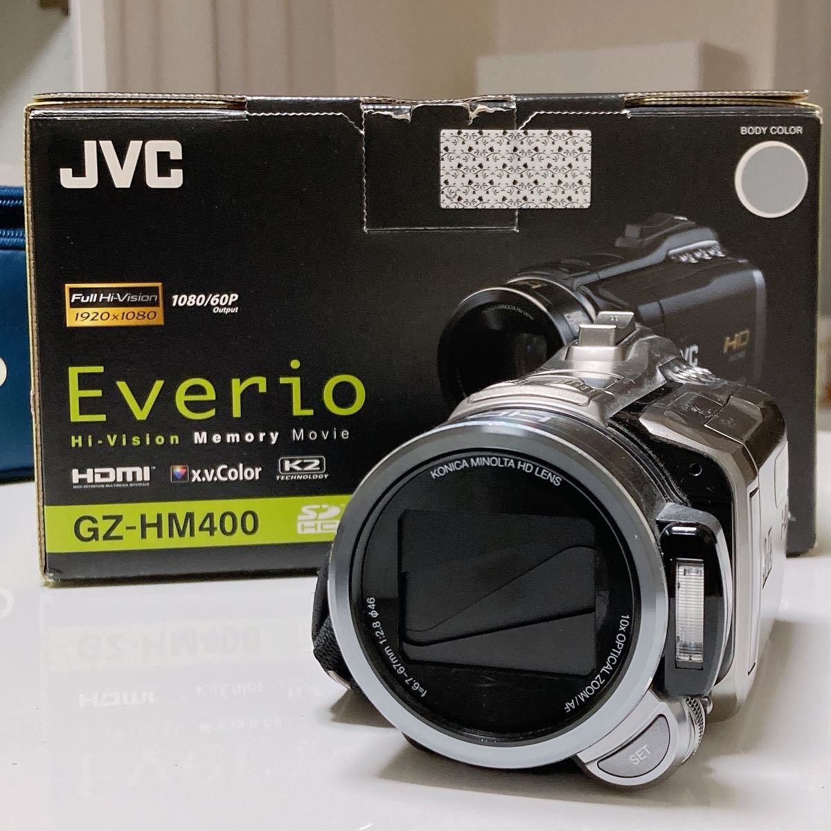 JVC ハイビジョンビデオカメラ GZ-HM400 シルバー 【半額】 www