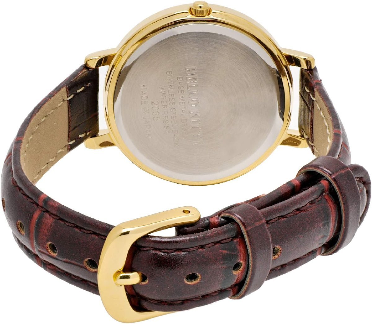 シチズン腕時計ハローキティ防水革ベルト日本製 ブラウン