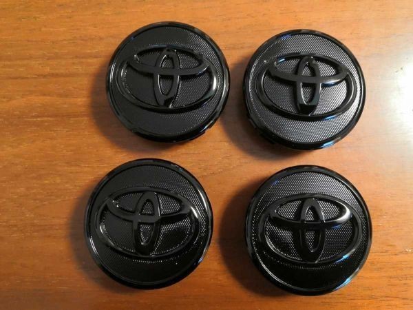 TOYOTA ブラック アルミホイール センターキャップ 4個 純正 北米仕様