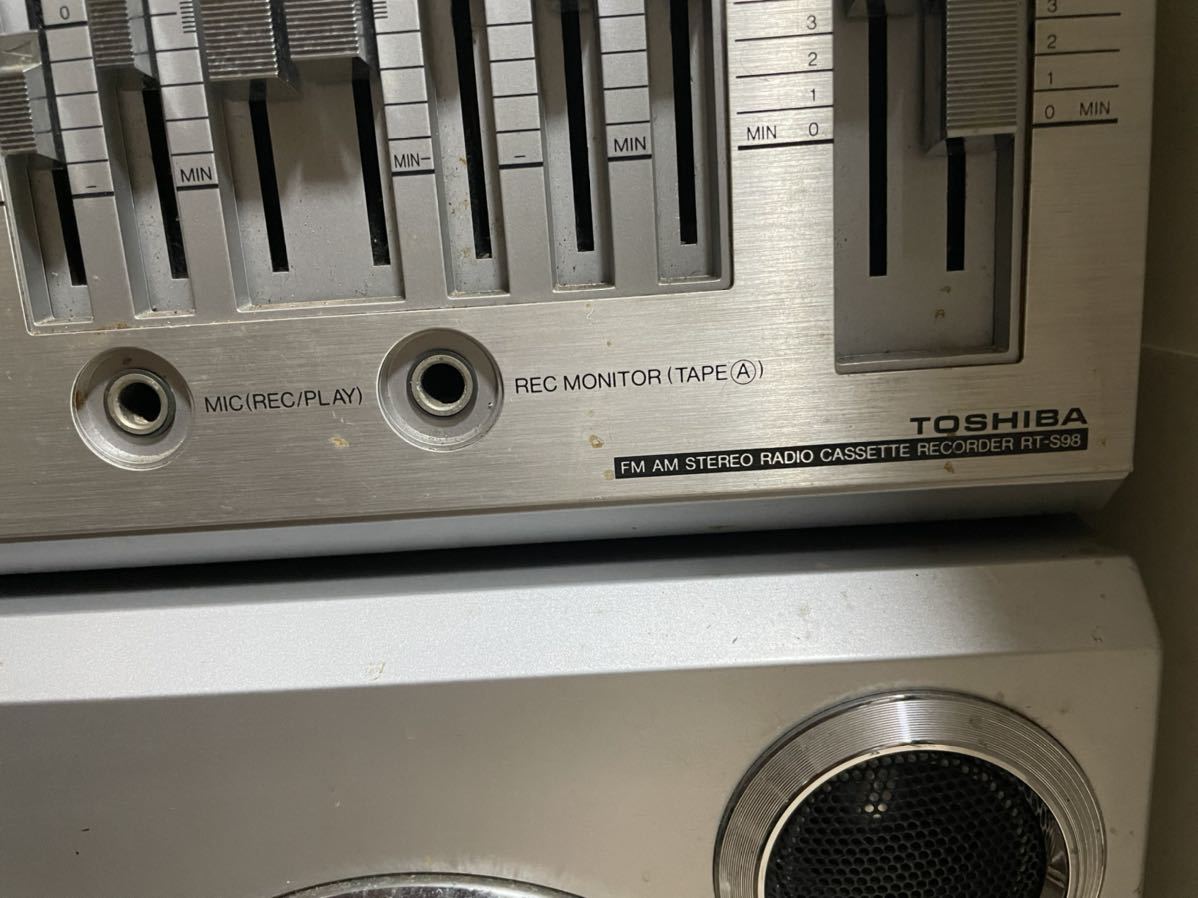 TOSHIBA 東芝 ステレオラジオカセットレコーダー RT-S98 ラジカセ東芝RT-S65ジャンク